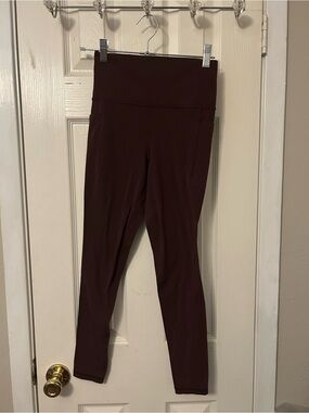 Athleta High-Waist Burgundy Leggings